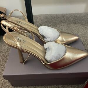 QIY Gold Women's Heels